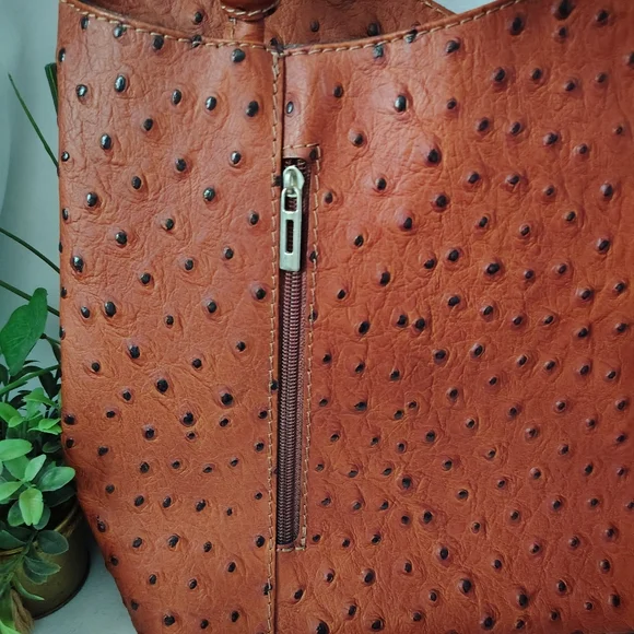 Genuine Leather Borse in Pelle Convertible Backpack Purse made in Italy Ostrich - Picture 4 of 14